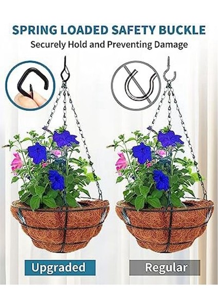 25 Paket Fincan Vidalı Kancalar Kare Snap Rüzgar Geçirmez Tavan Askı Kancası, Asma Bitkiler Için Güvenlik Tokası ile Rüzgar Zil. (Yurt Dışından) fiyatları