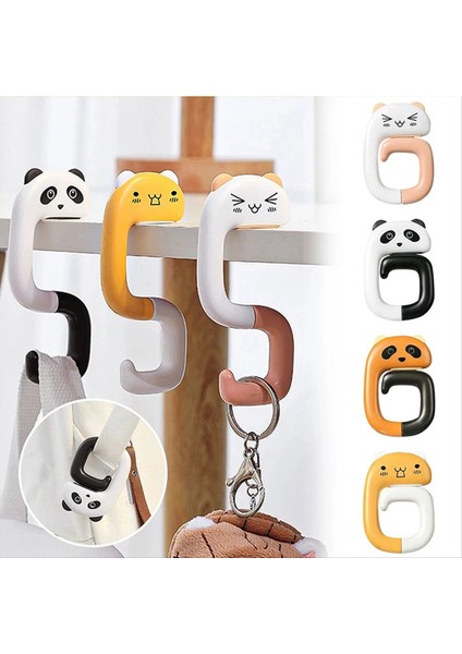 Sevimli Portatif Torba Kanca Hayvan Plastik Masa Kanca Çanta Seyahat Çantası Ofis Dekorasyon Plastik Masa Yan Kanca (Yurt Dışından) fiyatları