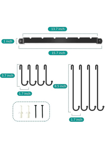 Mutfak Hook Cup Kürek Kaşık Rafı Modern Basit Uzunluk Kanca Duvar Monte Hook Raf (Yurt Dışından) modelleri