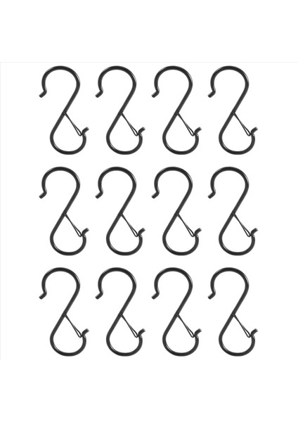 Asmak Için 12 Pcs S Hocs - Mutfak Eşyası ve Dolap Çubuğu Için Şekilli Kancalar - Asılı Bitkiler Için Siyah S Kancaları, Saksılar (Yurt Dışından) fiyatları