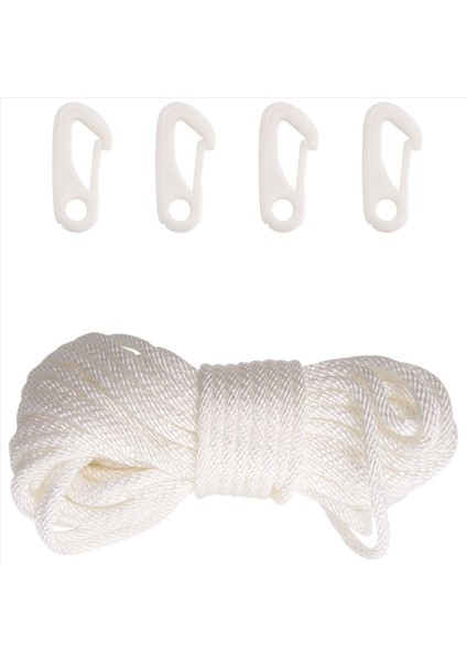 50 Feet x 1/4inch Bayrak Direği Halyard Halat Halyard Hal Halat ile 4 Adet Bayrak Direği Kanca Klipsleri, Açık Bayrak Direği Aksesuarları Uyumlu (Yurt Dışından) fiyatları