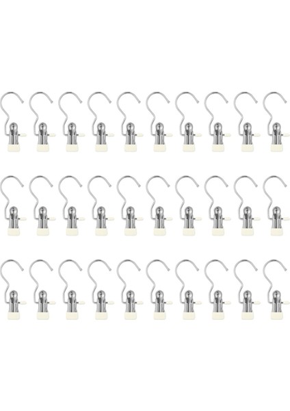 Ağır Hizmet Tipi Asılı Kancalar, Dolap Için Yeni Bot Askıları, Çamaşır Kancaları Asılı Klipsli Kıyafetler, Şapka Pantolon Havlu Bej 30 Adet (Yurt Dışından)