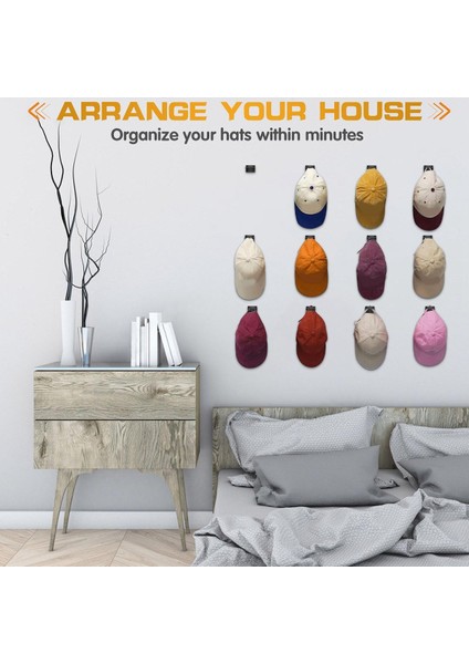 Duvar, Kapı, Dolap, Oda Dekorasyonu Için Duvara, Şapka Rafları Için 12 Adet Yapıştırıcı Şapka Kancaları (Yurt Dışından) modelleri