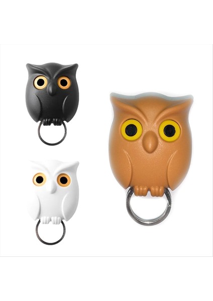 3pcs Baykuş Anahtar Tutucu Manyetik Gözlük Anahtar Kancalar Duvar Asma Dekorasyonu Için Sevimli Mini Baykuş Anahtar Tutucu (Yurt Dışından)