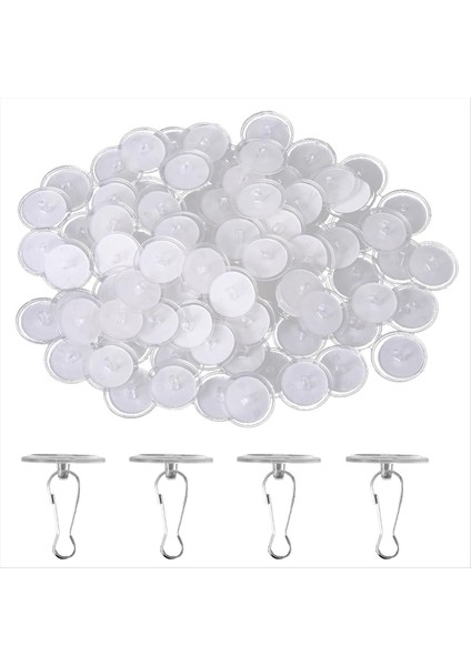 80 Paket Çıkarılabilir Şeffaf Duvar Askısı Yapışkan Tavan Kancaları Asmak Için Kendinden Yapışkan Tavan Kancaları (Yurt Dışından)