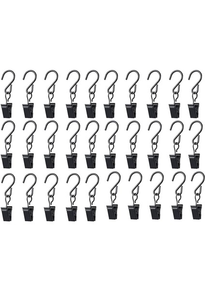 Dize Işık Klipleri Asma Kancalar: 100 Paket Asma Işıklar Klip Ağır Hizmet Metal Dize Partisi Işık Hook Noel Dekoru (Yurt Dışından)