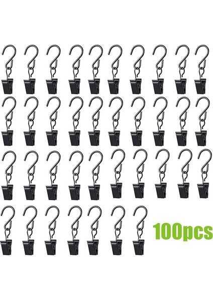 Dize Işık Klipleri Asma Kancalar: 100 Paket Asma Işıklar Klip Ağır Hizmet Metal Dize Partisi Işık Hook Noel Dekoru (Yurt Dışından) fiyatları