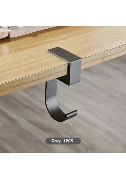 10 Şekilli Masa Kenarı Kanca Öğrenci Masası Yan Asılı Çanta Çıkarılabilir Ofis Çanta Tutucular Masa Kancaları Siyah (Yurt Dışından)