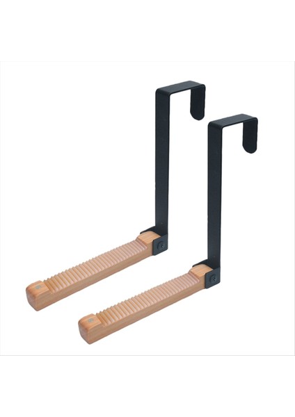 2 Paket Kapı Kurutma Rafı, Oturma Odası, Yatak Odası, Banyo Için Kapı Askı Üzerinde Katlanabilir - Taşınabilir ve Çok Yönlü Siyah (Yurt Dışından)