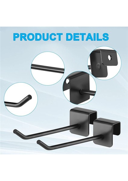 48 Pcs Gridwall Kancaları 4 Inç Siyah Metal Panel Hook Askı Kare Tüp Slatwall Kancalar Kabin Ceket Kanca Peg Kancaları (Yurt Dışından) fırsatları