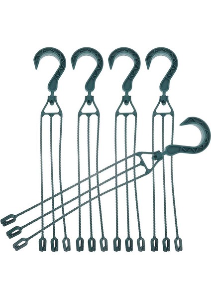 5 Adet Ekiciler Için Plastik Asılı Zincirler, 360 ° Dönebilir Asılı Sepet Kancaları Ekici Tutucu Çiçek Bitki Potu (Yeşil) (Yurt Dışından)