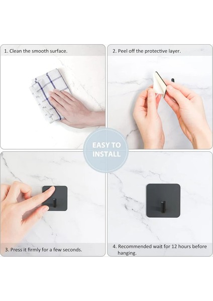 10 Adet Paslanmaz Çelik Yapışkan Kanca Kendi Kendine Yapışkan Duvar Kancaları Askı Ağır Hizmet Depolama Tutucu Sopa Havlu Kancaları, Bir (Yurt Dışından) fiyatları