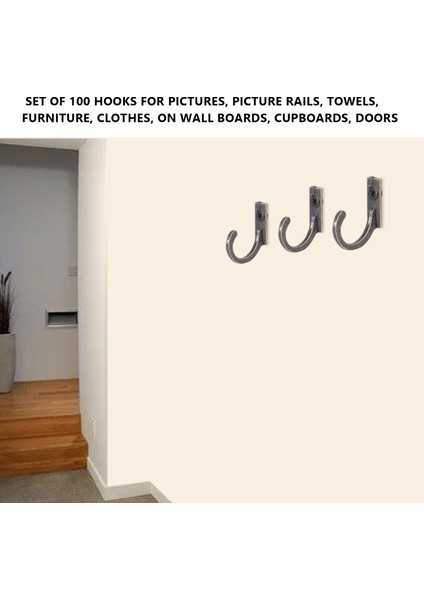 100PCS Vintage Şapka Ceket Kapısı Kancalar Duvar Monte Çinko Kancası Ev Havlu Giysileri Askı Banyo Duvar Asılı Kancalar (Yurt Dışından) indirimleri