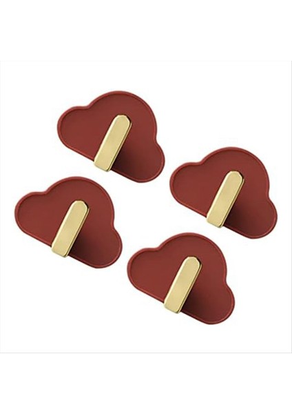 4 Adet Kanca Plastik Tuş Kancaları Şapka Askısı Yumruk Atma Kancası Banyo Duvar Kancası Evrensel Tv Standı Çanta Askıları C (Yurt Dışından)