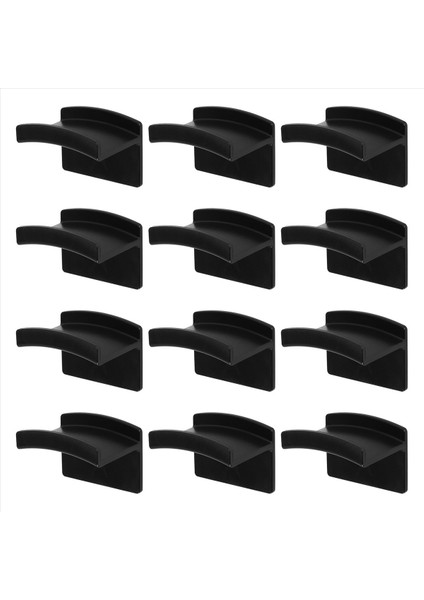 12 Adet Şapka Rafı Şapka Tutucu Duvar Şapkaları Için Organizatör Askı Askısı Yapıştırıcı Şapka Kancaları Beyzbol Kapağı Ekran Rafı, Siyah (Yurt Dışından)
