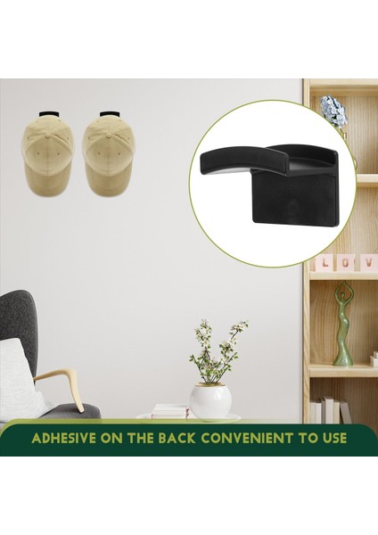 12 Adet Şapka Rafı Şapka Tutucu Duvar Şapkaları Için Organizatör Askı Askısı Yapıştırıcı Şapka Kancaları Beyzbol Kapağı Ekran Rafı, Siyah (Yurt Dışından) indirimleri