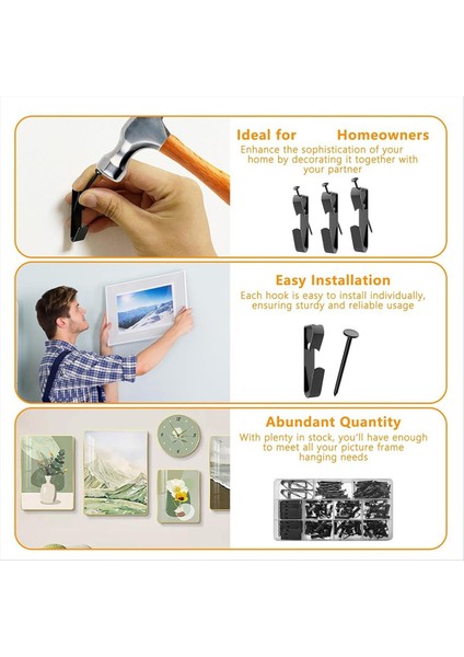 220 Pcs Resim Askıları, 5 Boyutta Resim Asma Kiti, Resim Çerçevesi Askıları, Resim Için Çerçeve Askısı Kiti, Tuval, Ayna (Yurt Dışından) fırsatları