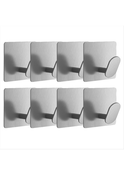 Banyolar Için 8pcs Havlu Kancaları Yapışkan Duvar Kancaları Kancalara Asmak Için Kancalarda Çubuklar Hasar Yok Paslanmaz Çelik (Yurt Dışından)