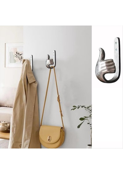 Başparmak Duvar Kancası Metal Çok Fonksiyonlu El Kancası Duvara Monte Askı Şapkalar, Eşarplar, Çantalar ve Anahtarlar Için Ev Depolama (Yurt Dışından) fiyatları