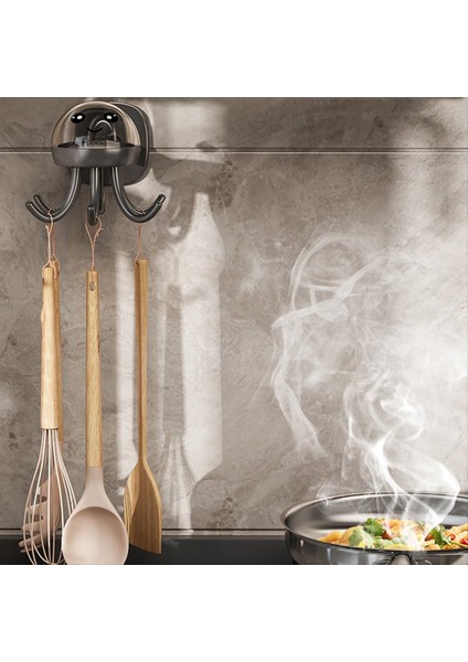 Çok Fonksiyonlu Mutfak Kancaları 360 ° Döndürme Ahtapot Şeklindeki Işaretli Yapıştırıcı Kancalar Banyoda (Yurt Dışından) fırsatları