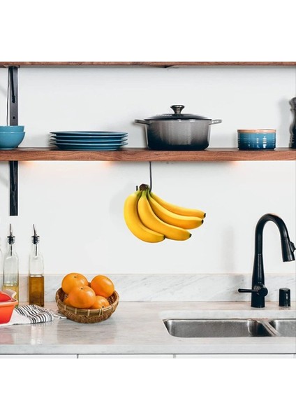 1pcs 360 Derece Dönen Anahtar Raf Dolap Muz Kancası Meyve Koruma Braketi Metal Demir Siyah Kupa Kupa Kanca (Yurt Dışından) indirimleri