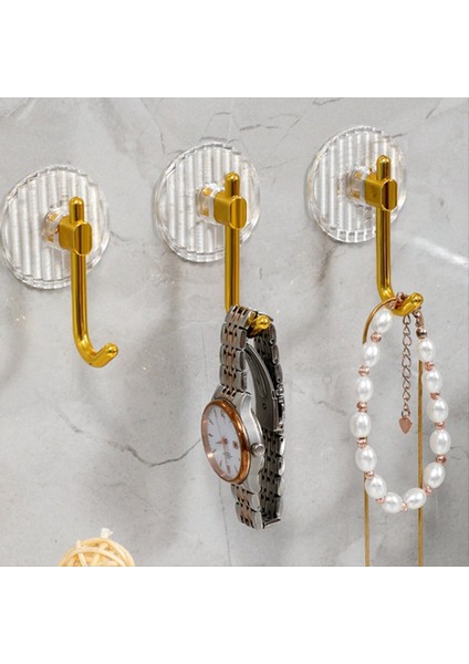 Akrilik Lüks Duvar Kancası Delin Yok Ev Dekorasyonu Güçlü Yapışkan Banyo Havlu Raf Hook Temizleme Nailless Kanca B (Yurt Dışından) indirimleri