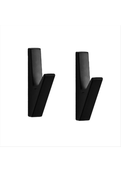 Mat Duvar Kancaları Banyo Aksesuarları Ceket Kancası Havlu Kancası Için Anahtar Şapka Çantası Ev Dekoratif Kanca Siyah (Yurt Dışından)