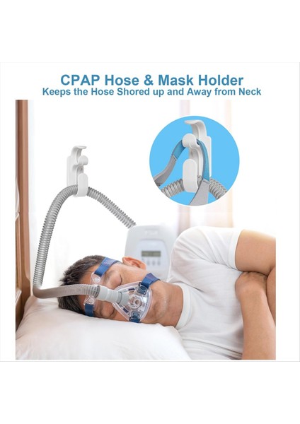 2pcs Cpap Hortum Tutucu Cpap Tüp ve Maske Askı Yatak Duvarı Kurutma Duş Cpap Boru Hook Headown Sight Sandal (Yurt Dışından) modelleri