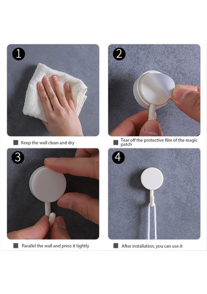 Kendinden Yapışkan Duvar Kancaları Ceket Banyo Mutfak Havlu Kancaları Ev Depolama Aksesuarları (Yurt Dışından)