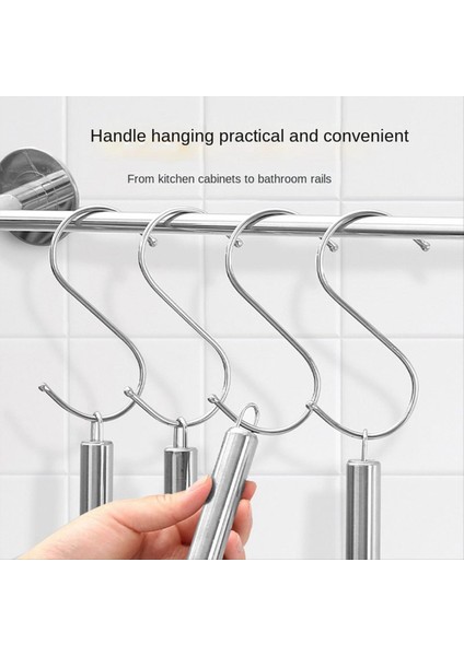 S Şekiş Kanca Paslanmaz Çelik Giysiler Çanta Havlu Askısı Çok Fonksiyonlu Mutfak Yatak Odası Korkuluk S Şekil Askı Kancası (Yurt Dışından) modelleri