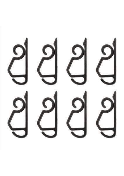 120 Paket Noel Işık Klipleri Açık Mekan -Geather Geçirmez Noel Işığı Askıları Noel Tatili Siyahı Için Oluk Kancaları (Yurt Dışından) modelleri