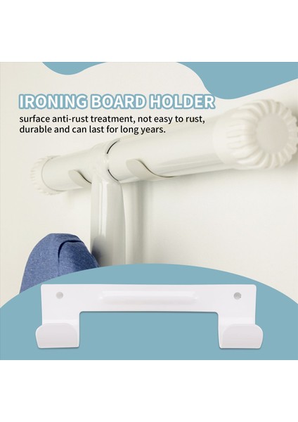 2 paket ütüleme tahtası askısı, çamaşır odaları için duvara monte ütü kurulu tutucu (beyaz) (Yurt Dışından) indirimleri