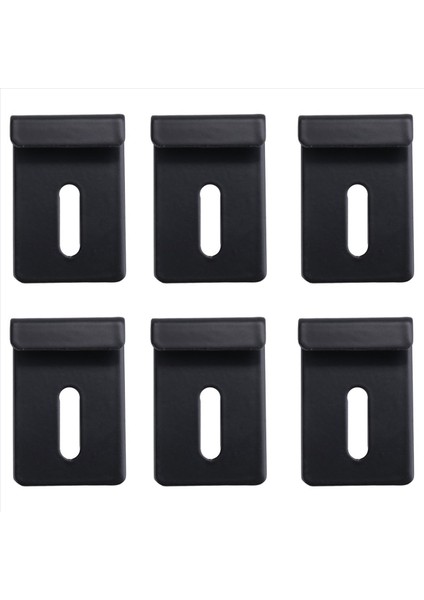 6pcs Metal Ayna Klipsleri Geniş Kanal Ayna Askı Klipsi Kit Tutma Klipsleri Vidalı Ayna Klipsleri Siyah (Yurt Dışından) modelleri