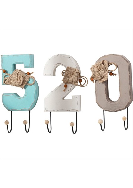 520 Stil Duvar Kancaları Anahtar Tutucular String Işıkları ile Set Diy Duvar Asma Kancalar Kahve Dükkanı 3D Kapı Sanat El Sanatları Kancalar (Yurt Dışından)