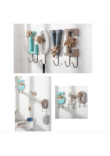 520 Stil Duvar Kancaları Anahtar Tutucular String Işıkları ile Set Diy Duvar Asma Kancalar Kahve Dükkanı 3D Kapı Sanat El Sanatları Kancalar (Yurt Dışından) fiyatları