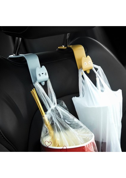 Sevimli Çizgi Film Araba Koltuğu Backrest Gizli Çok Fonksiyonlu Kanca Araba Arka Koltuk Çıkarılabilir Başlık Küçük Kanca B (Yurt Dışından) fırsatları