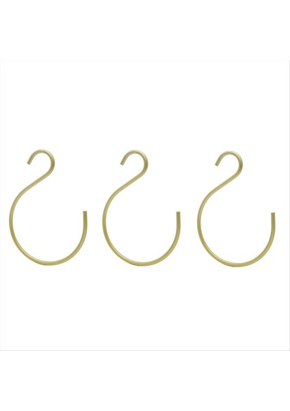 3 S-Şekilli Kancalar Yatak Odası Çok Fonksiyonlu Alüminyum Alaşım S Askı Kancaları Eşarp Kravat Kancası Asılı Gardırop Depolama Organizatör (Yurt Dışından)