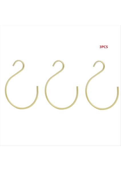 3 S-Şekilli Kancalar Yatak Odası Çok Fonksiyonlu Alüminyum Alaşım S Askı Kancaları Eşarp Kravat Kancası Asılı Gardırop Depolama Organizatör (Yurt Dışından) fiyatları