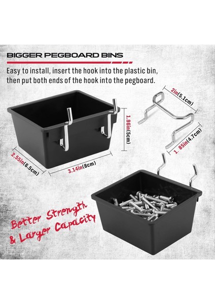 121PCS Pegboard Hooks Ürün Yelpazesi - Araç Organizasyonu Için Dayanıklı Pegboard Aksesuarları, Garaj Için Ideal, Atölye (Yurt Dışından) indirimleri