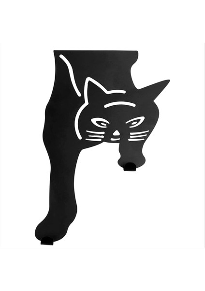 Kapı Kancalarının Üzerinde Hayvan Asılı-Siyah-Over Kapı Düzenleyicisi Güçlü Metal Kancalar (Yurt Dışından)