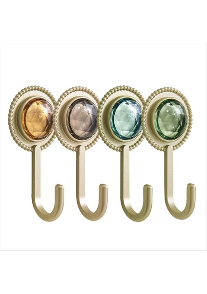 Ağır Hizmet Tipi Yapışkan Kancalar, 4pcs Duvar Montajı Asılı Ceket Kancaları Mutfak Banyo Için Dekoratif Havlu Askıları (Yurt Dışından)