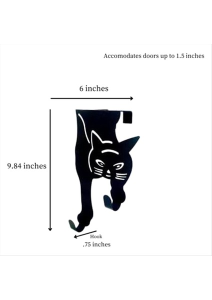 Kapı Kancalarının Üzerinde Hayvan Asılı-Siyah-Over Kapı Düzenleyicisi Güçlü Metal Kancalar (Yurt Dışından) indirimleri