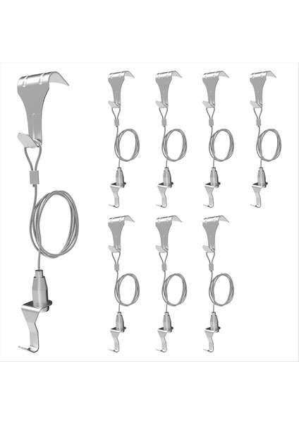 8 Adet Resim Ray Asılı Sistemi, Resim Ray Kancaları Kalıplama Kancaları Resim Ray Askıları (Yurt Dışından)