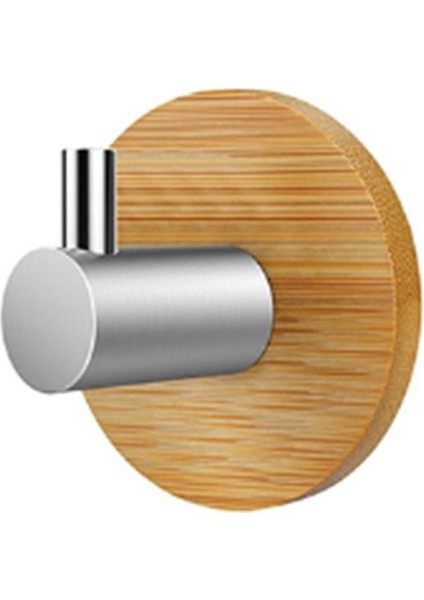 Bambu Paslanmaz Çelik Hook Duvar Giysileri Torba Kulaklık Anahtarı Mutfak Banyo Kapısı Havlu Paslanmamış Raf (A) (Yurt Dışından)