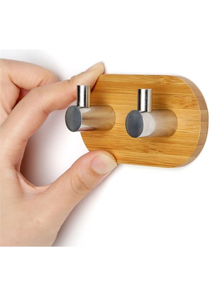 Bambu Paslanmaz Çelik Hook Duvar Giysileri Torba Kulaklık Anahtarı Mutfak Banyo Kapısı Havlu Paslanmamış Raf (A) (Yurt Dışından) fiyatları