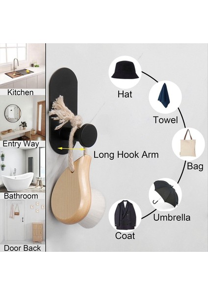 4 Paket Ağır Dermeni Yapıştırıcı Havlu/çöp Kancaları Banyo, Mutfak ve Ofis Için Su Geçirmez Paslanmaz Çelik Duş Kancaları (Yurt Dışından) fiyatları