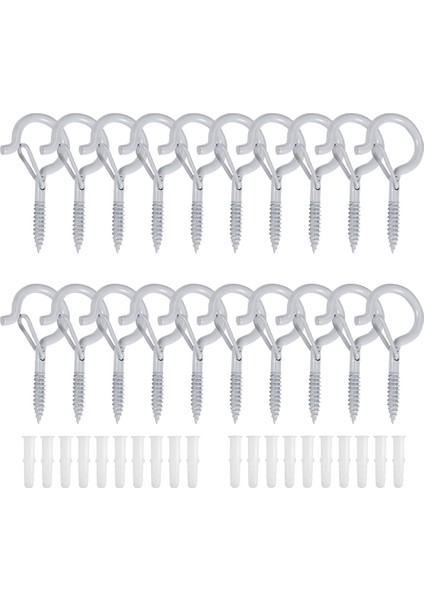 Q-Hanger Hooks Tavan Q Vidalı Kanca Vida Işıkları Askı Noel Işıkları Askı Hook Tavan Vidalı Askı (20, Beyaz) (Yurt Dışından) fiyatları