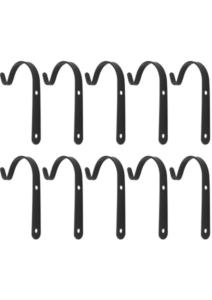 10 Asılı Sepet Braketi Kancaları Demir Duvar Asılı Kancalar, Asma Kuş Besleyicileri, Fenerler Için Bitki Kancası Kavisli (Yurt Dışından)