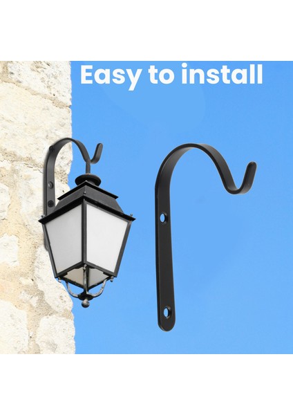 10 Asılı Sepet Braketi Kancaları Demir Duvar Asılı Kancalar, Asma Kuş Besleyicileri, Fenerler Için Bitki Kancası Kavisli (Yurt Dışından) fırsatları