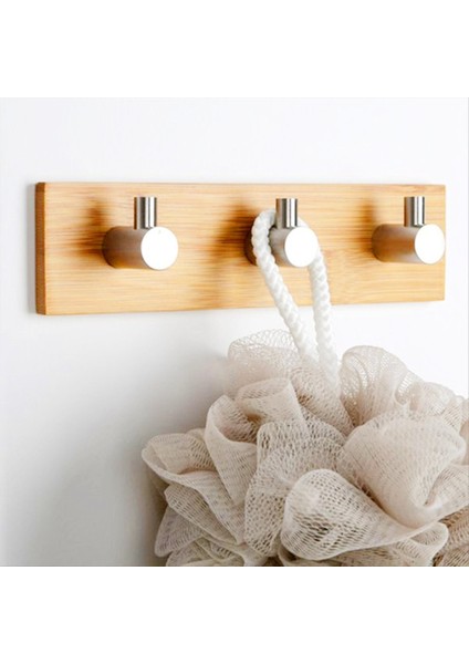 Ahşap Askı Kendini Adheisve Duvar Asma Paslanmaz Çelik Bambo Kanca Ceket Şemsiye Çanta Tutucu (Yurt Dışından) fırsatları